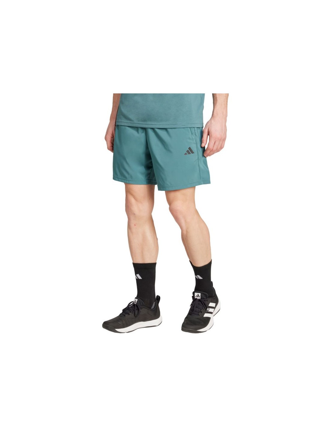 Men's adidas Train Essentials Woven Training Shorts Green JW2493