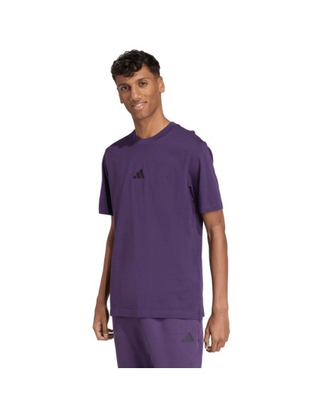 Men's adidas Essentials Small Logo Single Jersey Purple JW6232
