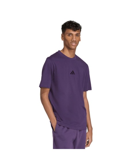 Men's adidas Essentials Small Logo Single Jersey Purple JW6232