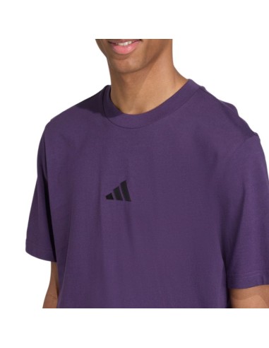 Men's adidas Essentials Small Logo Single Jersey Purple JW6232