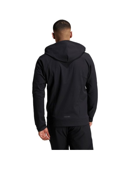 Men's sweatshirt adidas Designed for Training COLDRDY FullZip Hoodie black IN5607