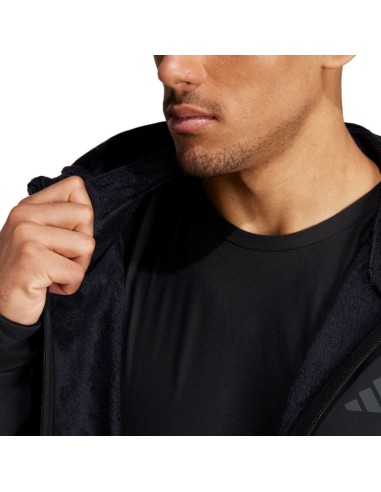 Men's sweatshirt adidas Designed for Training COLDRDY FullZip Hoodie black IN5607