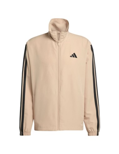 Men's adidas Sportswear Basic 3Stripes Woven Tracksuit Beige JX3149