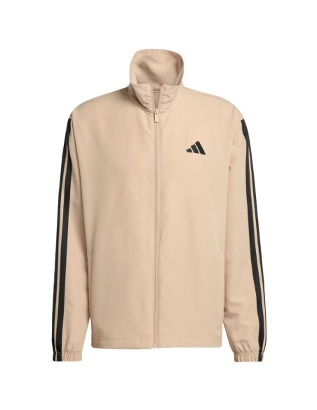 Men's adidas Sportswear Basic 3Stripes Woven Tracksuit Beige JX3149