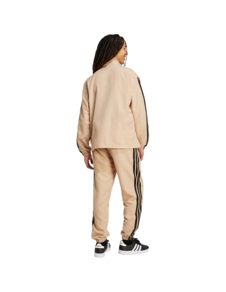 Men's adidas Sportswear Basic 3Stripes Woven Tracksuit Beige JX3149