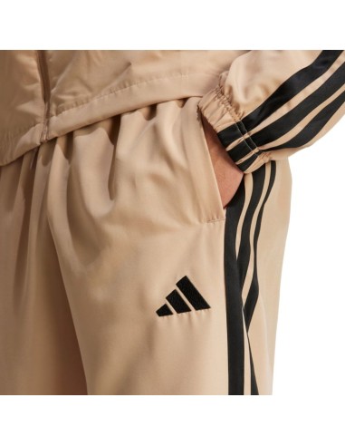 Men's adidas Sportswear Basic 3Stripes Woven Tracksuit Beige JX3149
