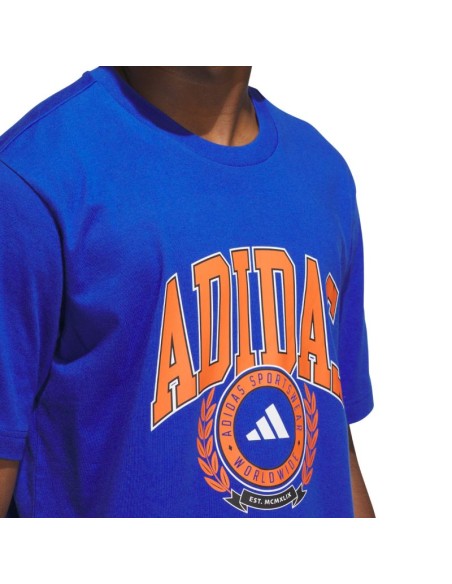 Men's adidas Varsity Crest Tshirt blue JN2515