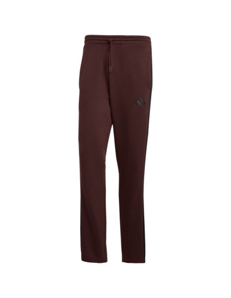 Men's adidas Essentials 3Stripes Fleece Pants Brown JX0713