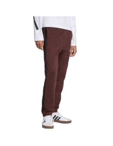 Men's adidas Essentials 3Stripes Fleece Pants Brown JX0713