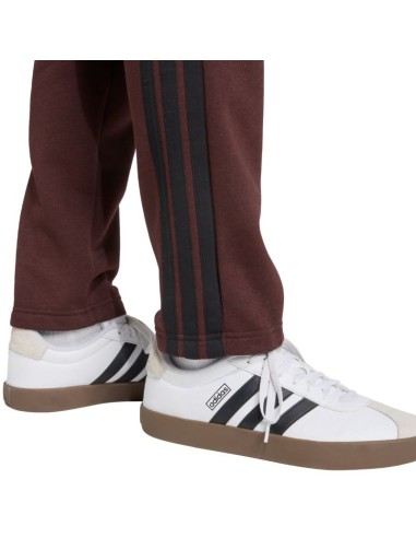 Men's adidas Essentials 3Stripes Fleece Pants Brown JX0713