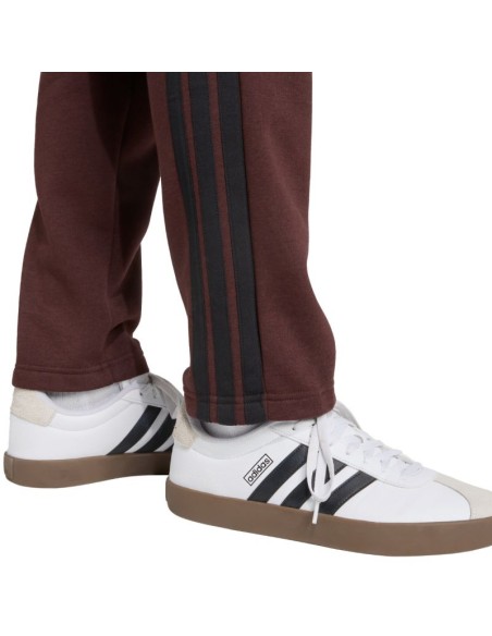 Men's adidas Essentials 3Stripes Fleece Pants Brown JX0713