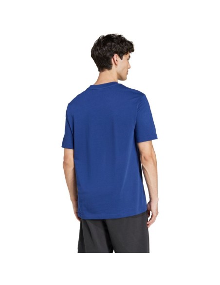Men's adidas Essentials Small Logo Single Jersey Tshirt blue JF1093