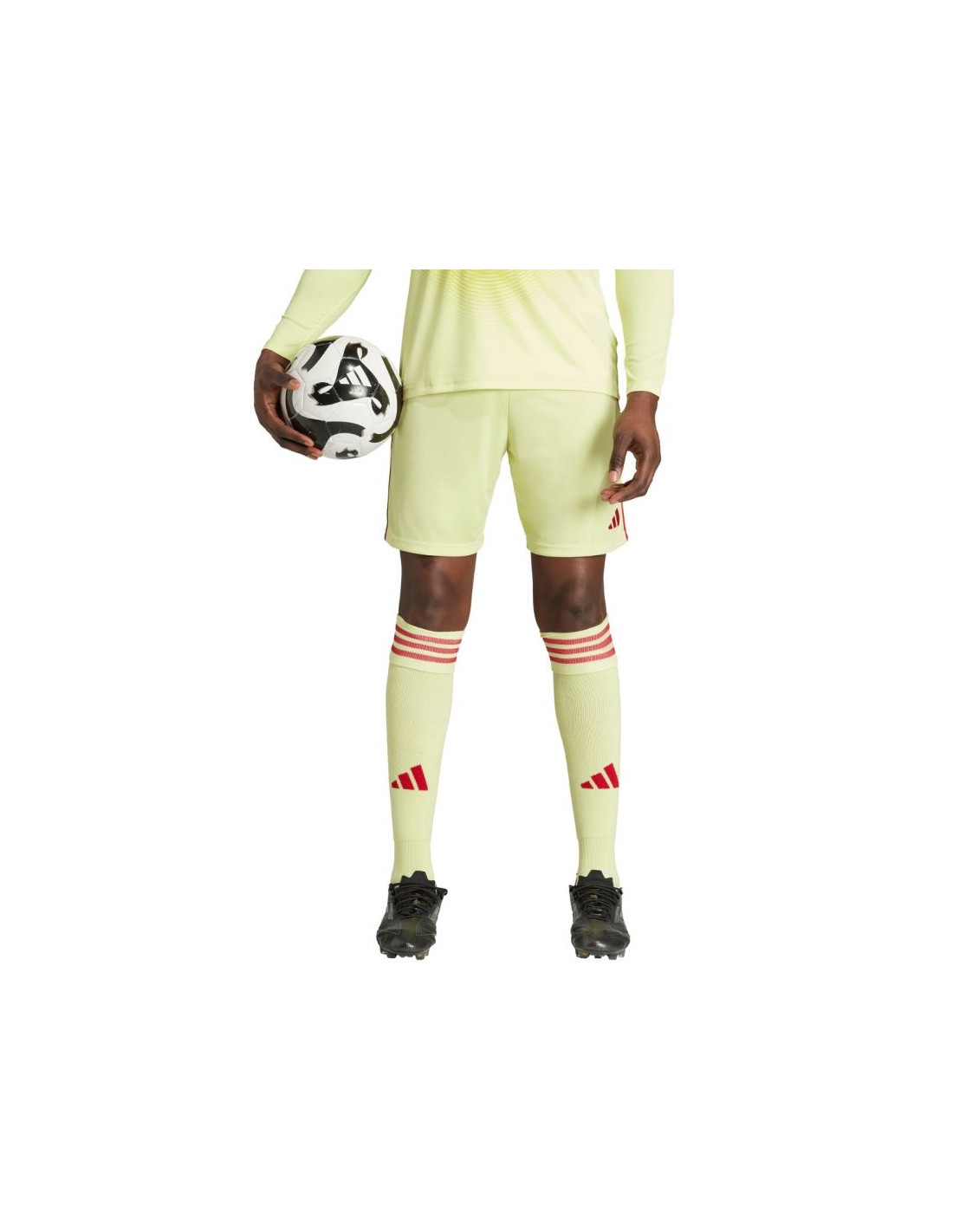 Men's adidas Tiro 24 shorts yellow and red JI6090