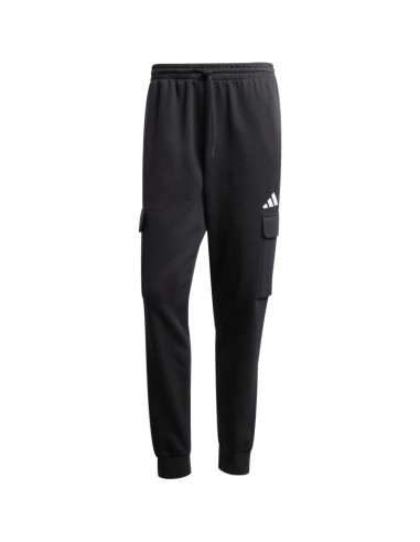 Men's adidas Essentials Feelcozy Fleece Cargo Pants Black JE3820