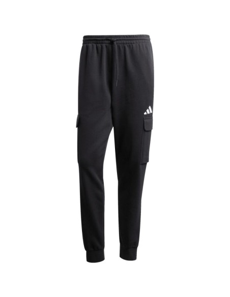 Men's adidas Essentials Feelcozy Fleece Cargo Pants Black JE3820