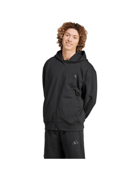 Men's adidas All Szn Fleece FullZip Hoodie Black IX1249
