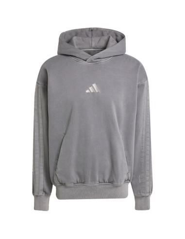 Men's adidas ALL SZN Fleece Washed Hoodie gray JL6539
