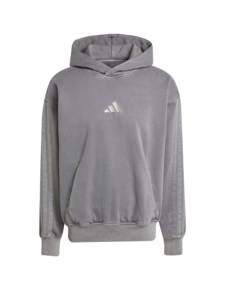 Men's adidas ALL SZN Fleece Washed Hoodie gray JL6539