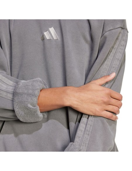 Men's adidas ALL SZN Fleece Washed Hoodie gray JL6539