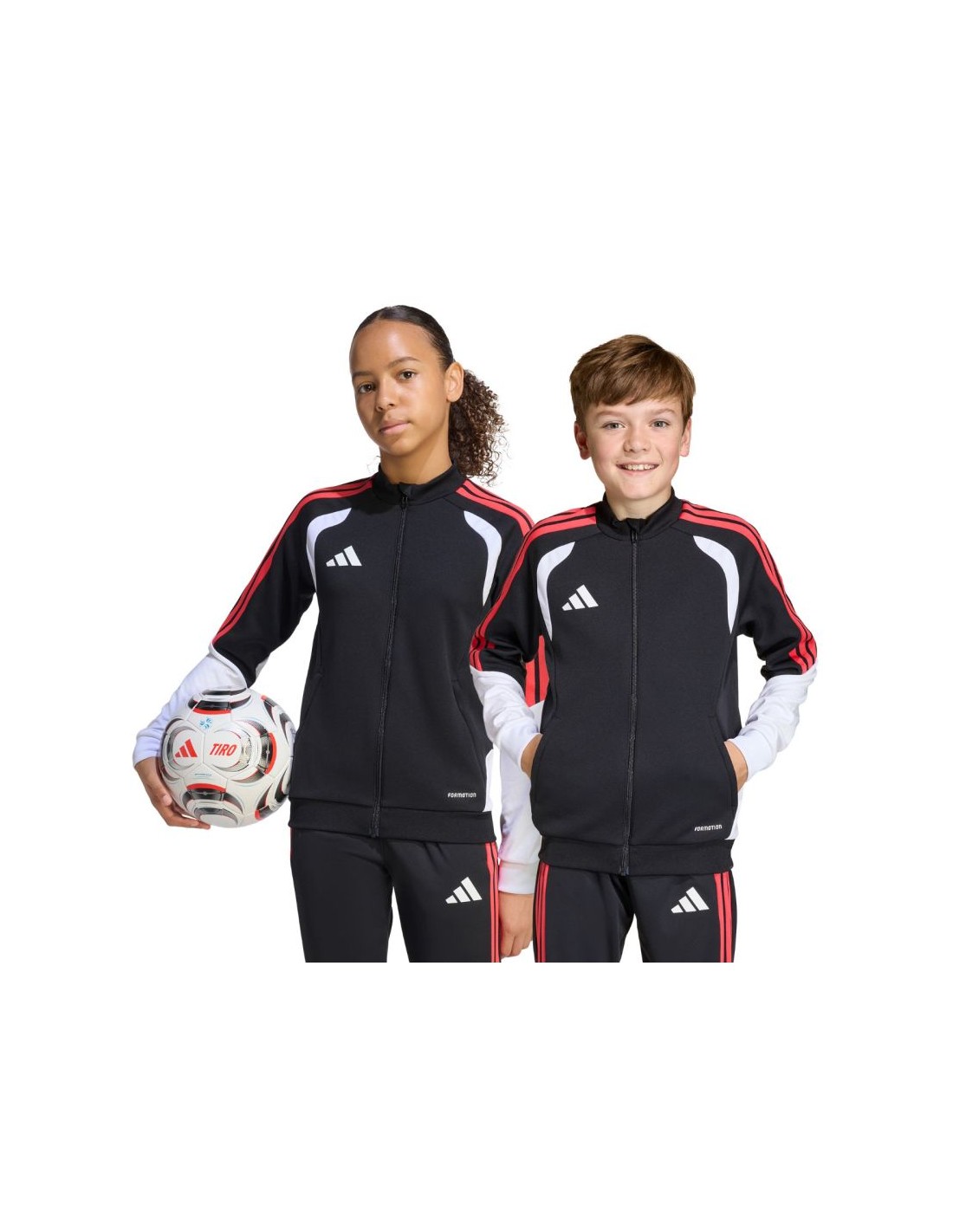 adidas Tiro 26 Competition Training Kids' Sweatshirt Black White and Red KC3791