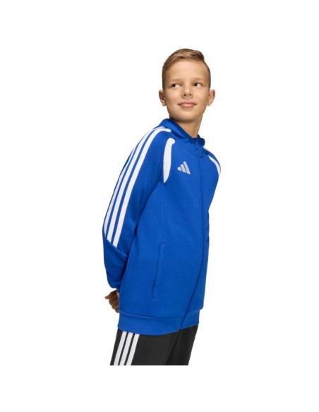 adidas Tiro 26 League Sweat Full Zip Hoodie for Kids Blue KF9102