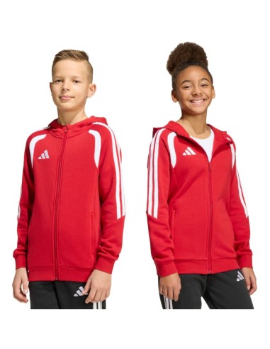 adidas Tiro 26 League Sweat Full Zip Hoodie for Kids Red KF9101