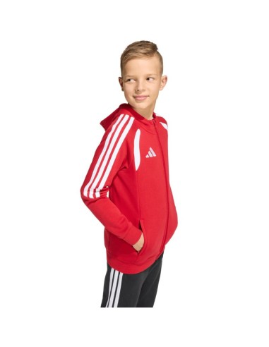adidas Tiro 26 League Sweat Full Zip Hoodie for Kids Red KF9101