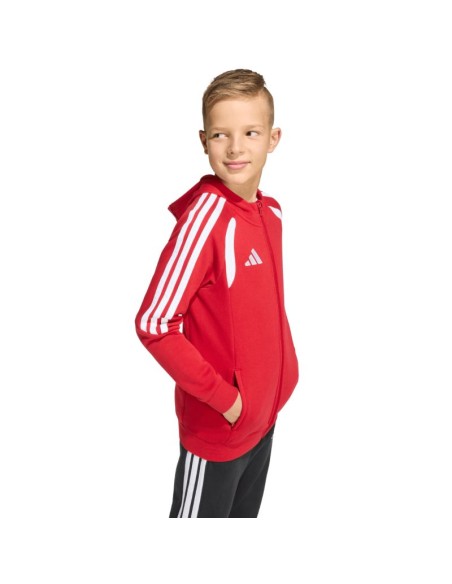 adidas Tiro 26 League Sweat Full Zip Hoodie for Kids Red KF9101