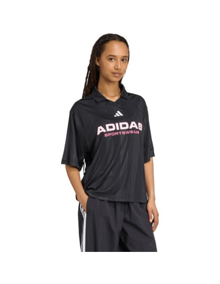 adidas Tiro Q4 Polo Women's TShirt Black JN2749