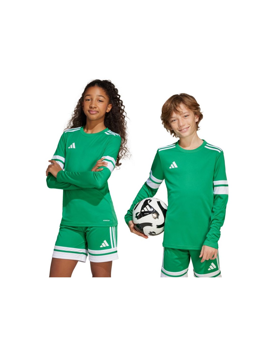 adidas Squadra 25 Long Sleeve Kids TShirt Green JN7491
