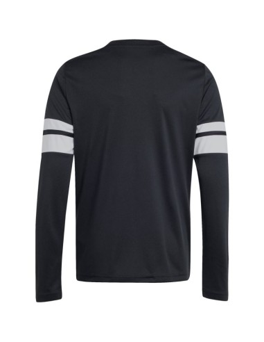 adidas Squadra 25 Long Sleeve Jersey for Kids Black and White JJ0047