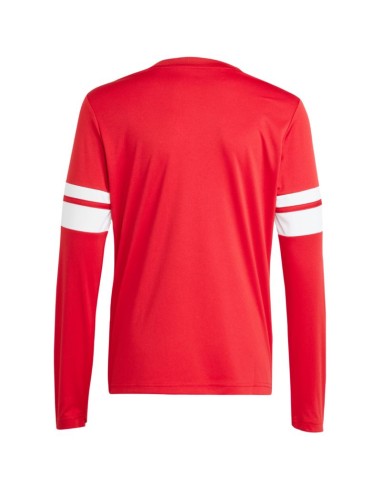 adidas Squadra 25 Long Sleeve Jersey for Kids Red and White JJ0041
