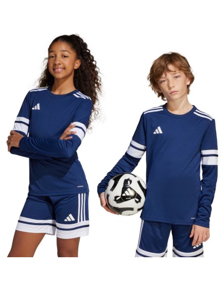 adidas Squadra 25 Long Sleeve Navy Blue Kids TShirt JJ0049