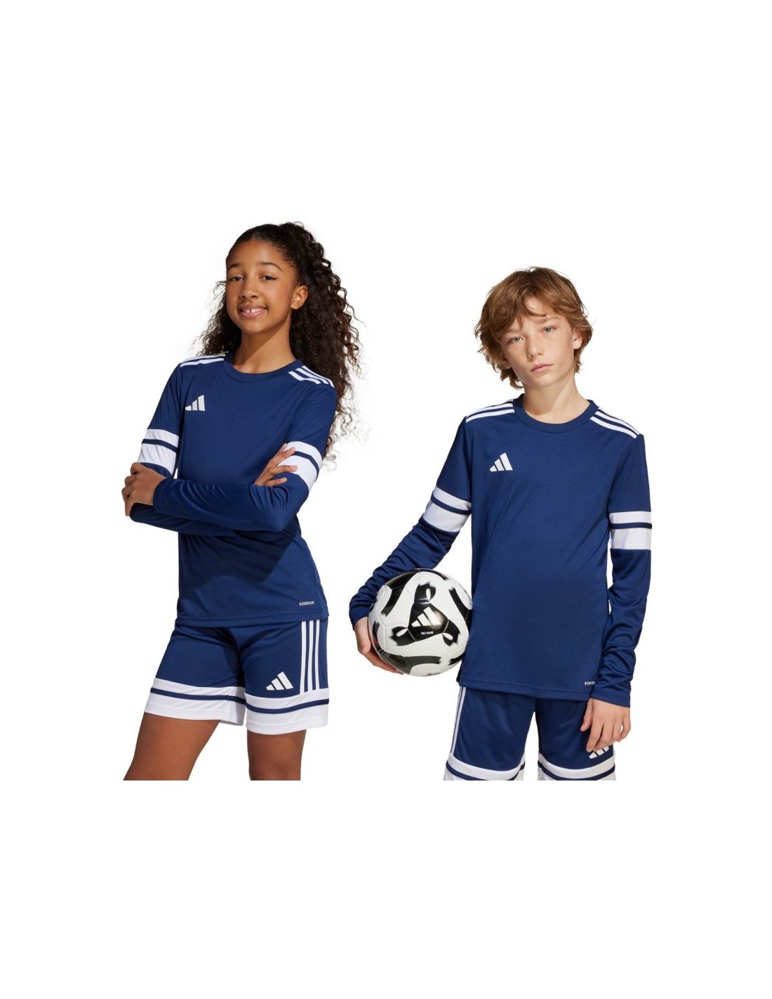 adidas Squadra 25 Long Sleeve Navy Blue Kids TShirt JJ0049