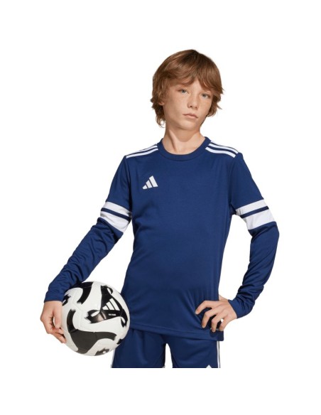 adidas Squadra 25 Long Sleeve Navy Blue Kids TShirt JJ0049