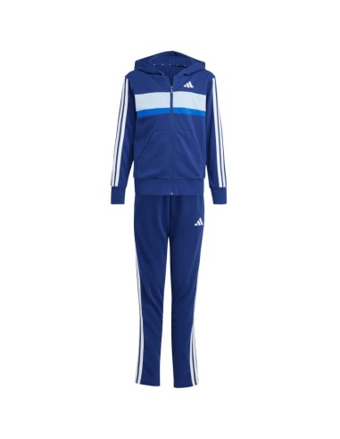 adidas Seasonal Essentials Tiberio 3Stripes French Terry Tracksuit for Kids Navy Blue JI6035