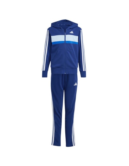 adidas Seasonal Essentials Tiberio 3Stripes French Terry Tracksuit for Kids Navy Blue JI6035