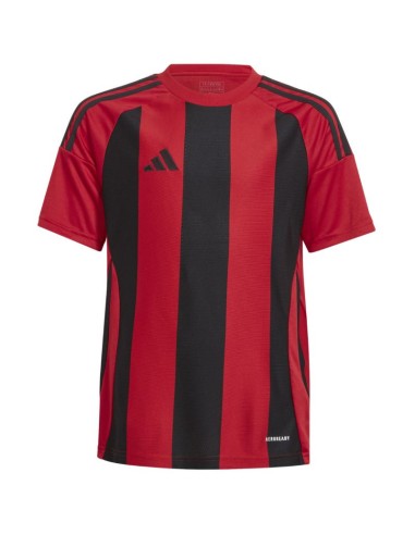 adidas Striped 24 Kids TShirt Red and Black IW2131