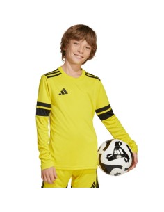 adidas Squadra 25 Long Sleeve Kids TShirt Yellow JJ0043