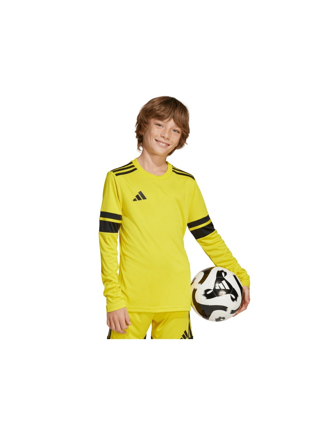 adidas Squadra 25 Long Sleeve Kids TShirt Yellow JJ0043