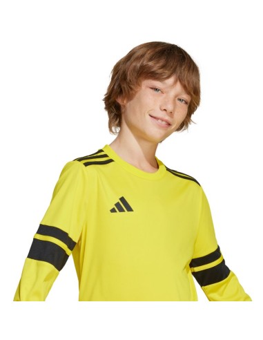 adidas Squadra 25 Long Sleeve Kids TShirt Yellow JJ0043