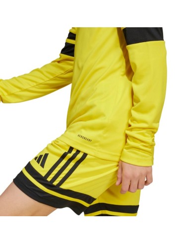 adidas Squadra 25 Long Sleeve Kids TShirt Yellow JJ0043