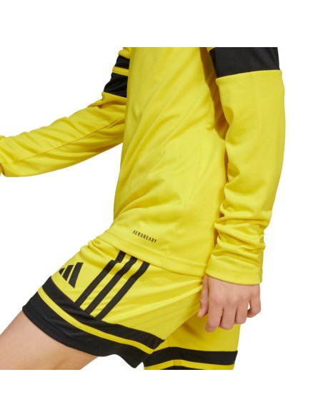 adidas Squadra 25 Long Sleeve Kids TShirt Yellow JJ0043