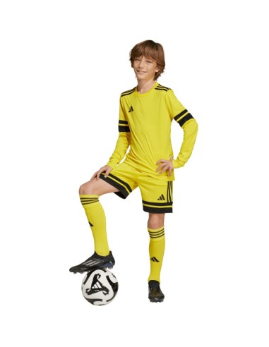 adidas Squadra 25 Long Sleeve Kids TShirt Yellow JJ0043