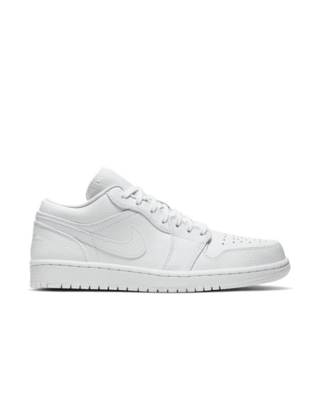 Jordan 1 Low Triple White Tumbled Leather 553558130 MBS