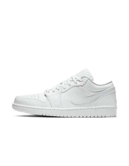 Jordan 1 Low Triple White Tumbled Leather 553558130 MBS
