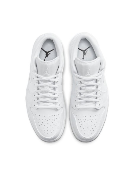 Jordan 1 Low Triple White Tumbled Leather 553558130 MBS