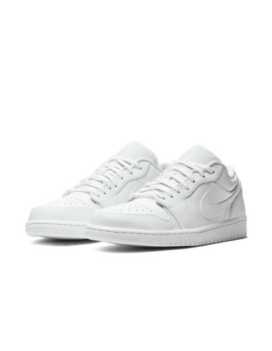 Jordan 1 Low Triple White Tumbled Leather 553558130 MBS
