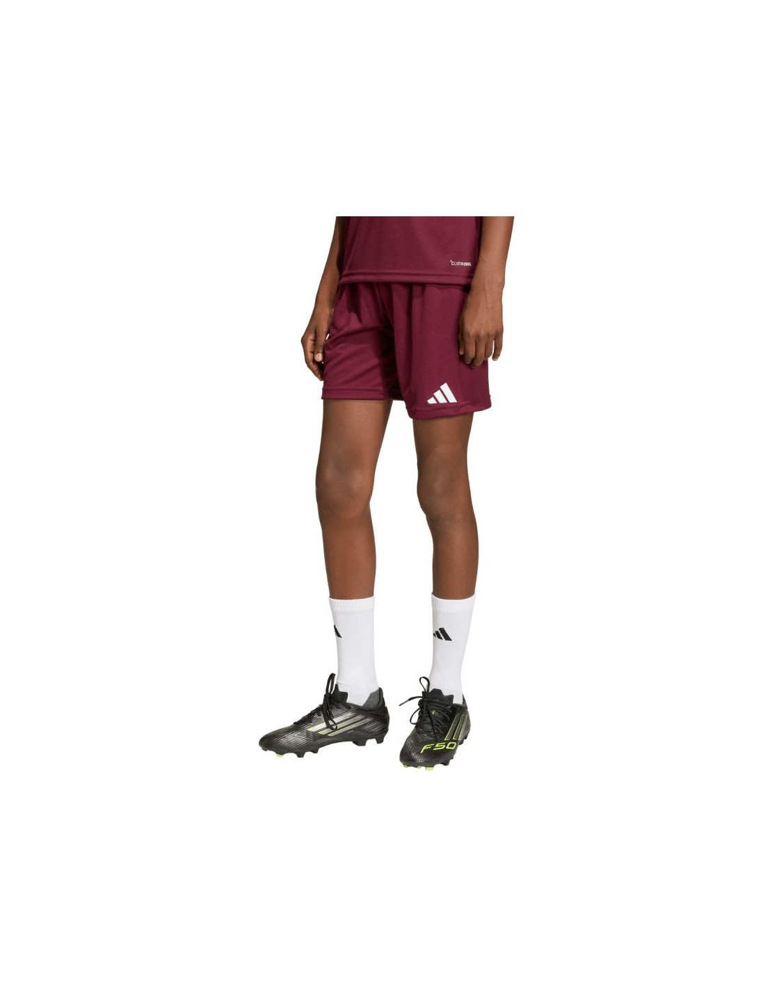 adidas Entrada 26 burgundy kids' shorts JZ6527