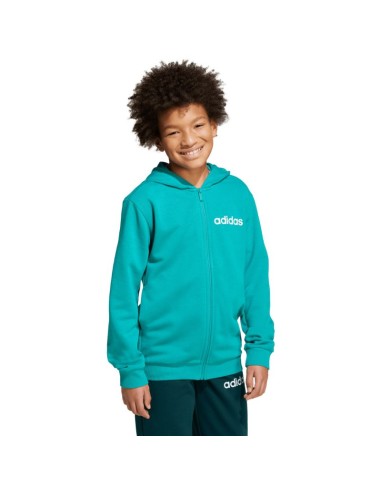 Adidas Essentials green kids tracksuit JN2427